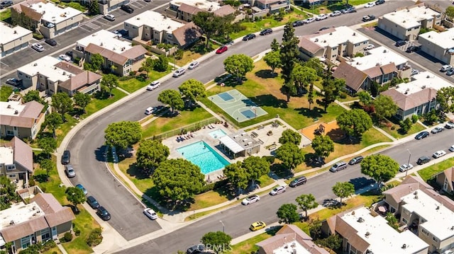 54 Kazan St Unit 27, Irvine, CA 92604 - aerial view of residential area featuring a pool area