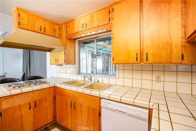 46404 Kings Canyon Rd, Lancaster, CA 93536 - kitchen with dishwasher, cooktop, and decorative backsplash