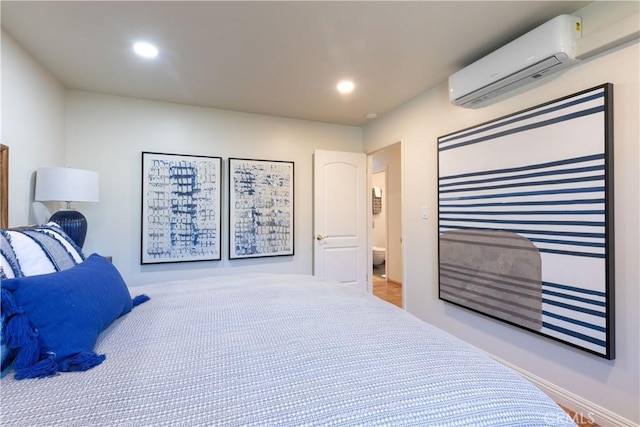 2054 Pattiz Ave, Long Beach, CA 90815 - bedroom with a wall mounted AC and recessed lighting