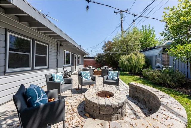 2054 Pattiz Ave, Long Beach, CA 90815 - fenced backyard featuring outdoor lounge area and a patio area