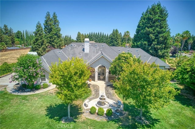2457 Remington Ct, Merced, CA 95340 - view of front of property with french doors and a front lawn