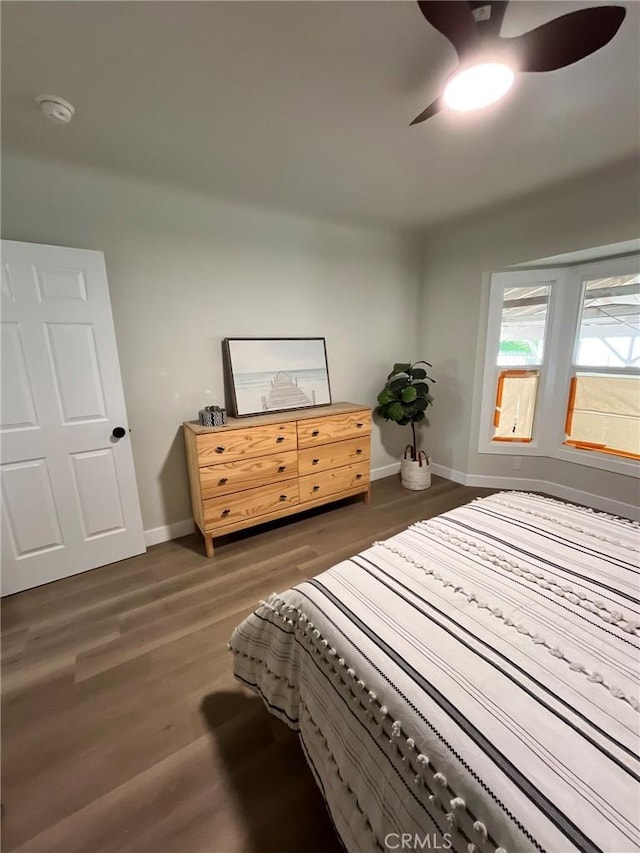 13723 Pinney St, Pacoima, CA 91331 - bedroom featuring wood finished floors and ceiling fan