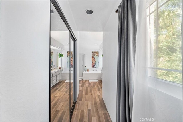 2981 Pembroke Cir, Corona, CA 92879 - hall with wood finished floors
