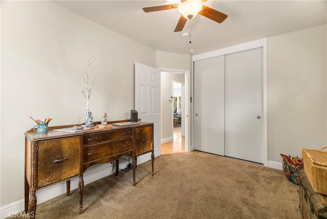 401 W 6th Ave, Chico, CA 95926 - office area with ceiling fan and light colored carpet