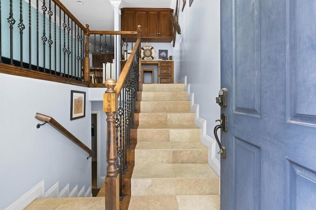 804 N The Strand Unit 11, Oceanside, CA 92054 - stairs featuring baseboards