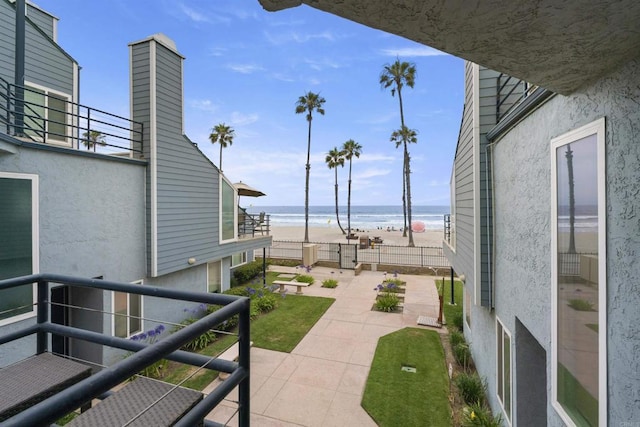 804 N The Strand Unit 11, Oceanside, CA 92054 - patio / terrace with view of water and beach