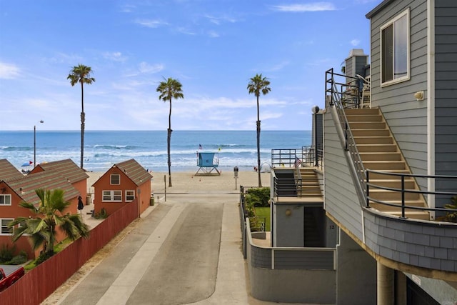 804 N The Strand Unit 11, Oceanside, CA 92054 - water view featuring stairs and nearby beach