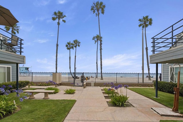804 N The Strand Unit 11, Oceanside, CA 92054 - view of patio featuring view of water and beach