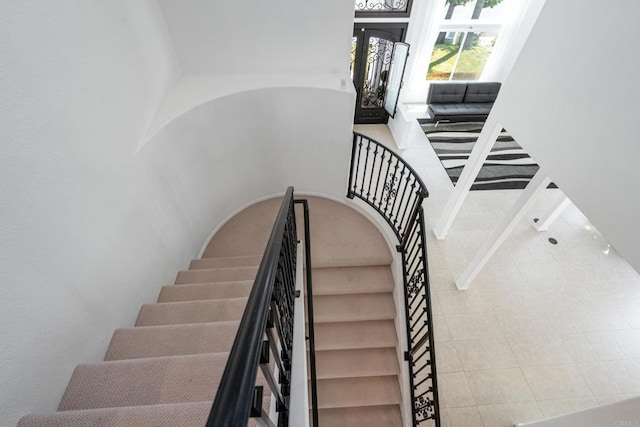 4926 Colusa Dr, Oceanside, CA 92056 - staircase with french doors