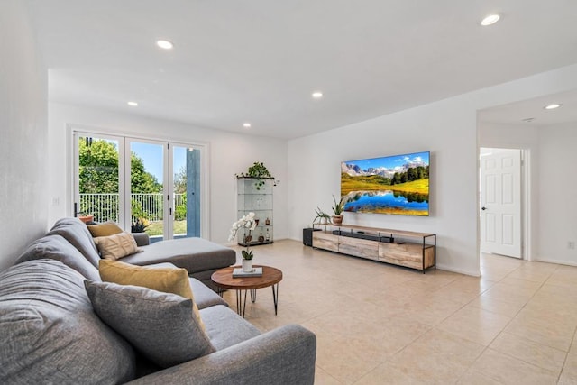 4926 Colusa Dr, Oceanside, CA 92056 - living area with recessed lighting and light tile patterned flooring