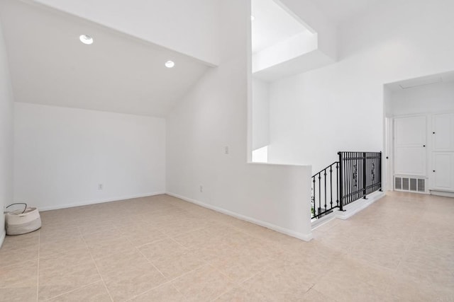4926 Colusa Dr, Oceanside, CA 92056 - additional living space featuring vaulted ceiling and recessed lighting