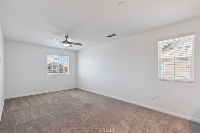6648 E Yale, Fresno, CA 93727 - carpeted spare room featuring ceiling fan and baseboards