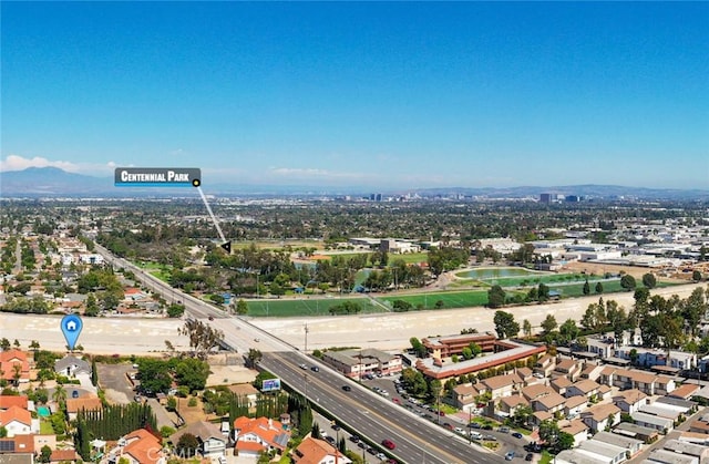 16186 Mount Gist Cir, Fountain Valley, CA 92708 - aerial perspective of suburban area featuring a highway