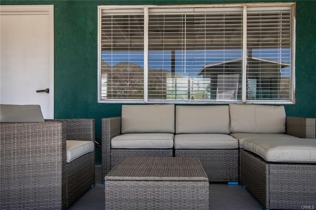 4574 Avenida Del Sol, Joshua Tree, CA 92252 - view of patio / terrace with outdoor lounge area