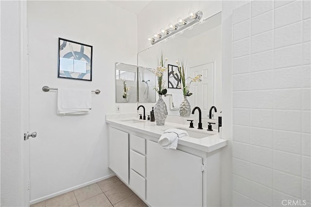 125 Draft Way, Placentia, CA 92870 - full bath with double vanity and tile patterned floors