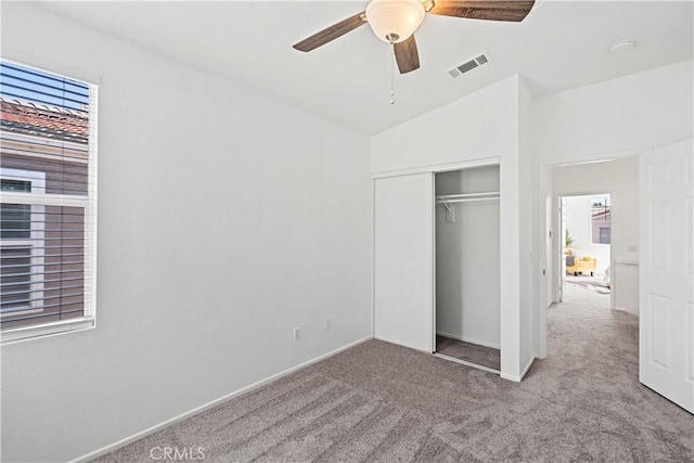 125 Draft Way, Placentia, CA 92870 - unfurnished bedroom featuring carpet, a closet, and a ceiling fan