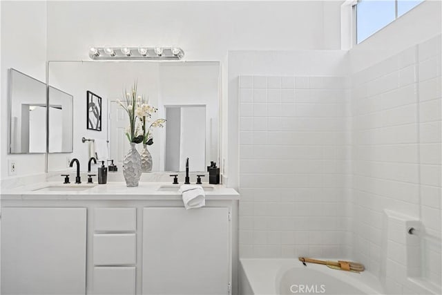 125 Draft Way, Placentia, CA 92870 - bathroom with double vanity and shower / tub combination
