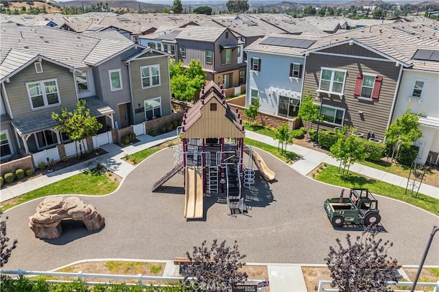 300 Farmhouse Dr Unit 3, Simi Valley, CA 93065 - view of playground featuring a residential view and a mountain view