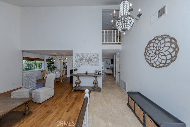 5035 Via Donaldo, Yorba Linda, CA 92886 - entrance foyer with a chandelier and a towering ceiling