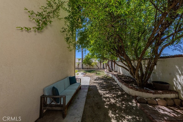 5035 Via Donaldo, Yorba Linda, CA 92886 - fenced backyard featuring a patio area and an outdoor living space