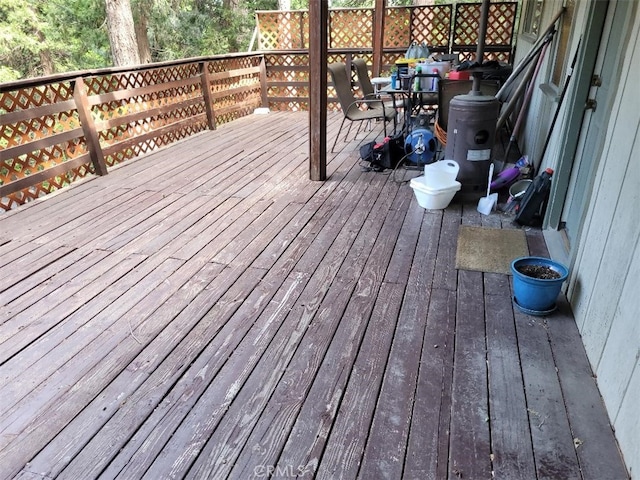 22726 Ponderosa Dr, Crestline, CA 92325 - deck with outdoor dining space