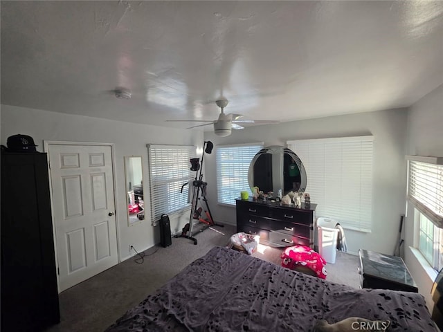 3424 E Cesar E Chavez Ave, Los Angeles, CA 90063 - carpeted bedroom featuring a ceiling fan