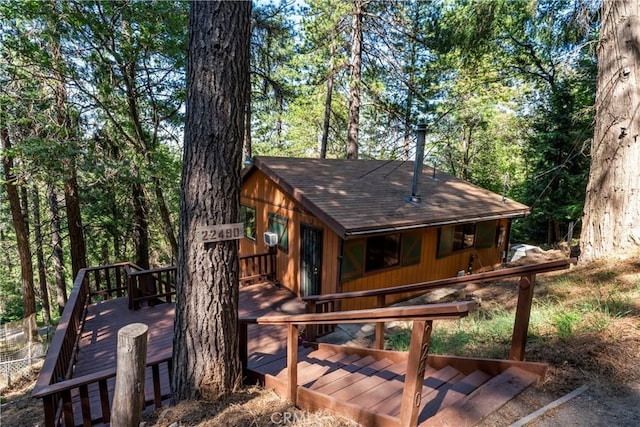22490 Rockwell Rd, Cedarpines Park, CA 92322 - view of wooden deck