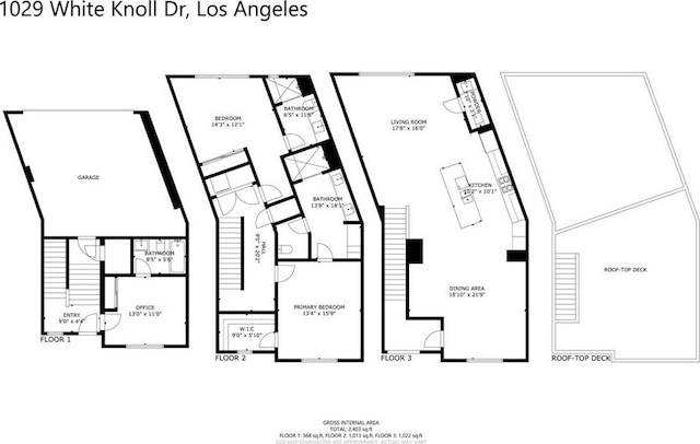 1029 White Knoll Dr, Los Angeles, CA 90012 - view of floor plan / room layout