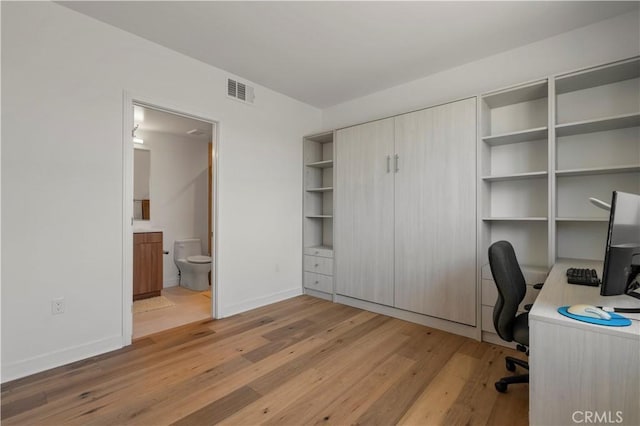 1029 White Knoll Dr, Los Angeles, CA 90012 - unfurnished office with light wood-type flooring and baseboards