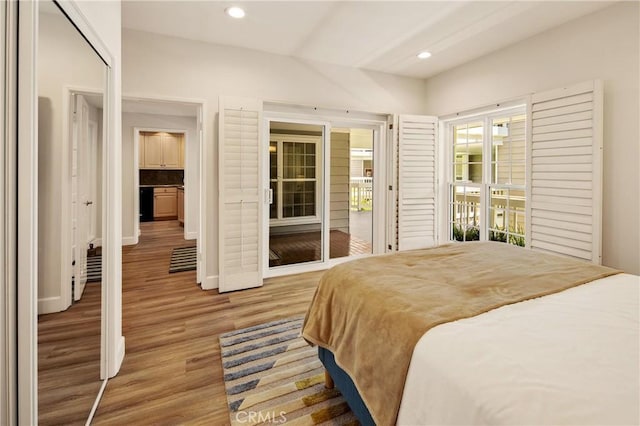 13078 Mindanao Way Unit 211, Marina Del Rey, CA 90292 - bedroom with light wood-style flooring and recessed lighting