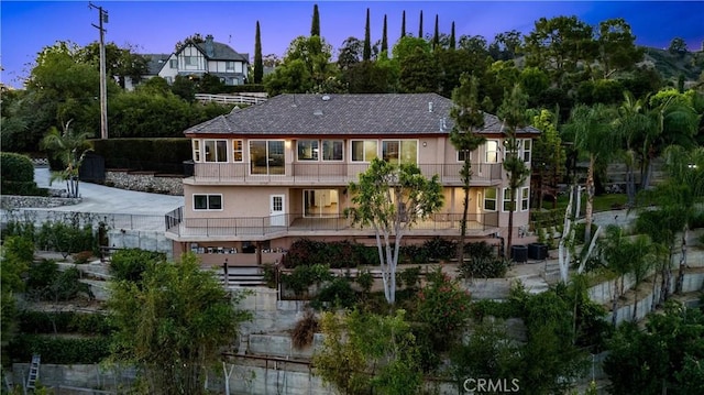 918 Reposado Dr, La Habra Heights, CA 90631 - back of property with a balcony and stucco siding