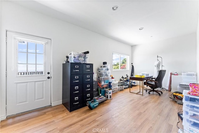 918 Reposado Dr, La Habra Heights, CA 90631 - office space with light wood finished floors and recessed lighting