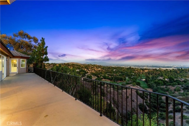 918 Reposado Dr, La Habra Heights, CA 90631 - view of balcony at dusk