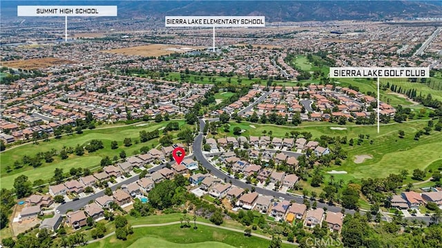 6219 S Kingsmill Ct, Fontana, CA 92336 - aerial view of property's location with nearby suburban area