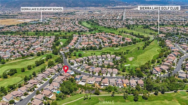 6219 S Kingsmill Ct, Fontana, CA 92336 - aerial overview of property's location with nearby suburban area