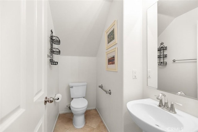 35842 Ellison Ln Unit 2, Murrieta, CA 92562 - half bath with lofted ceiling and tile patterned floors