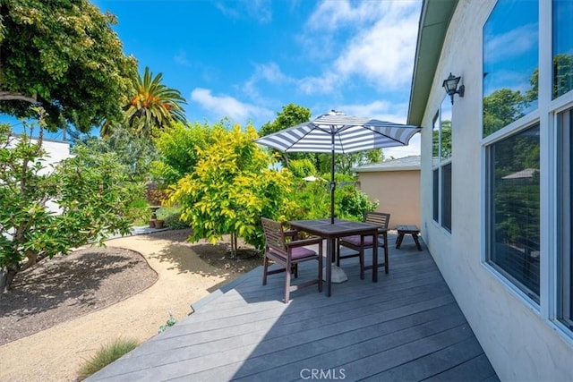 215 S Mason St, Arroyo Grande, CA 93420 - wooden deck with outdoor dining space