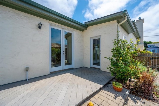 215 S Mason St, Arroyo Grande, CA 93420 - wooden deck featuring french doors