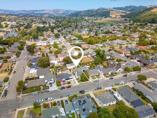 215 S Mason St, Arroyo Grande, CA 93420 - aerial overview of property's location with nearby suburban area