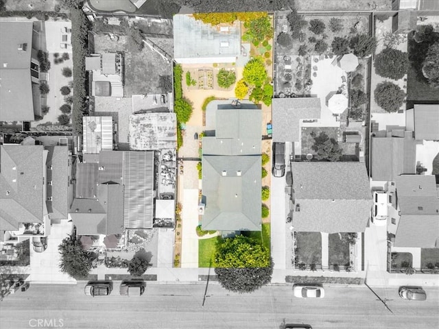 215 S Mason St, Arroyo Grande, CA 93420 - aerial perspective of suburban area with property boundaries highlighted