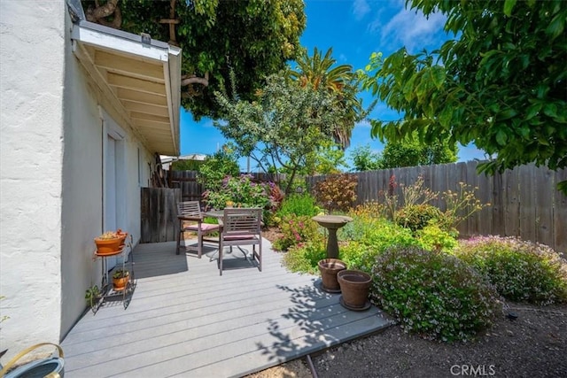 215 S Mason St, Arroyo Grande, CA 93420 - wooden deck with a fenced backyard