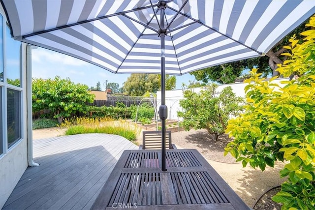 215 S Mason St, Arroyo Grande, CA 93420 - deck with a fenced backyard and outdoor dining space