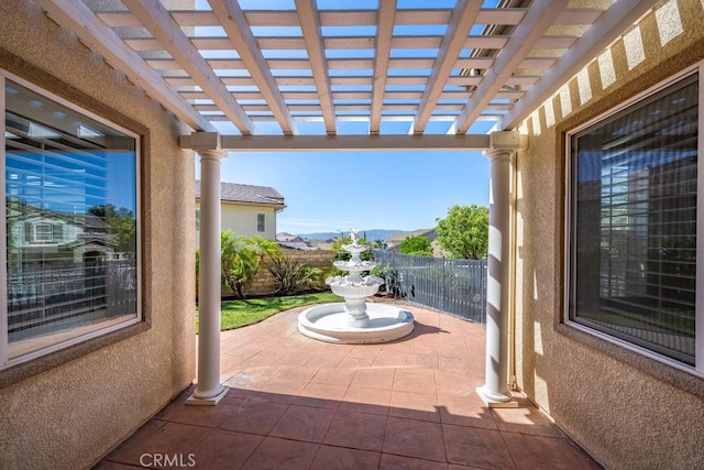 30118 Galbreth Ct, Castaic, CA 91384 - view of patio / terrace featuring a pergola and a mountain view
