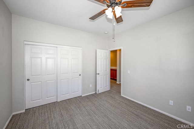 30118 Galbreth Ct, Castaic, CA 91384 - unfurnished bedroom featuring carpet, a closet, and a ceiling fan