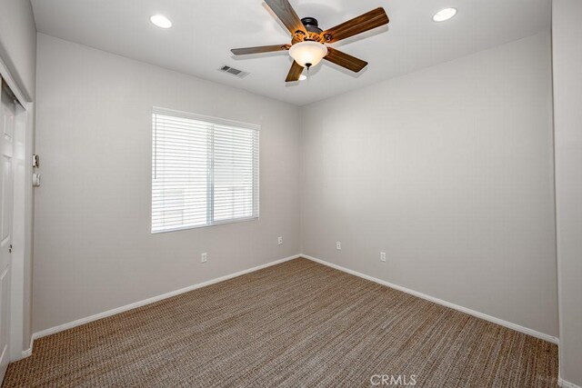 30118 Galbreth Ct, Castaic, CA 91384 - unfurnished room with carpet floors, ceiling fan, and recessed lighting