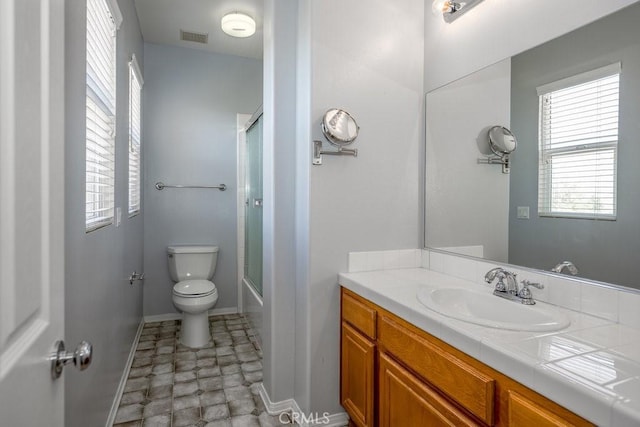 30118 Galbreth Ct, Castaic, CA 91384 - bathroom with vanity and shower / bath combination with glass door