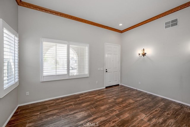 30118 Galbreth Ct, Castaic, CA 91384 - unfurnished room with wood finished floors and crown molding