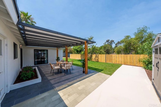 6270 Meadowcrest Dr, La Mesa, CA 91942 - fenced backyard with outdoor dining area and a patio