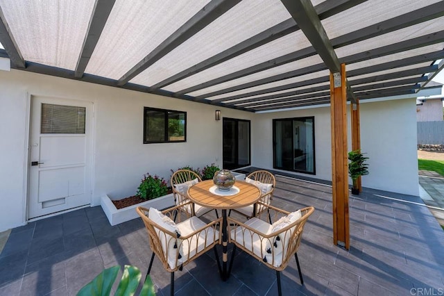 6270 Meadowcrest Dr, La Mesa, CA 91942 - view of patio / terrace with outdoor dining space and a pergola