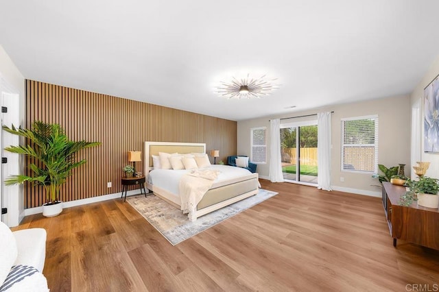 6270 Meadowcrest Dr, La Mesa, CA 91942 - bedroom with access to outside and light wood-style flooring